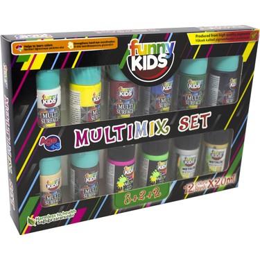 FUNNY KİDS AKRİLİK BOYA MULTİMİX SET 8+2+2