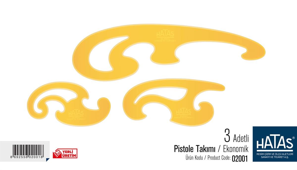 HATAS PİSTOLE TAKIMI 3LÜ 02001