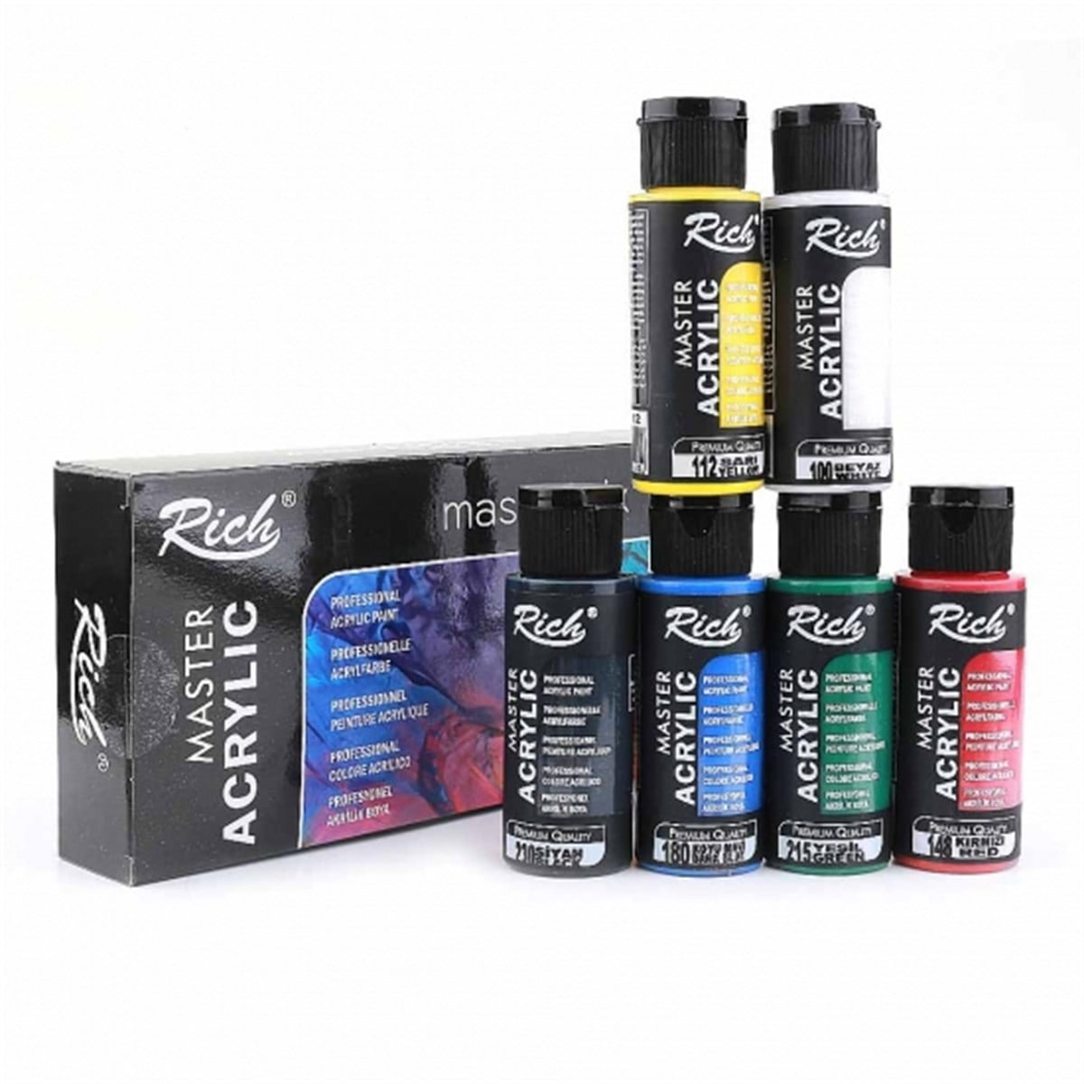 RİCH MASTERMİX AKRİLİK SET 6 RENK 60 CC.