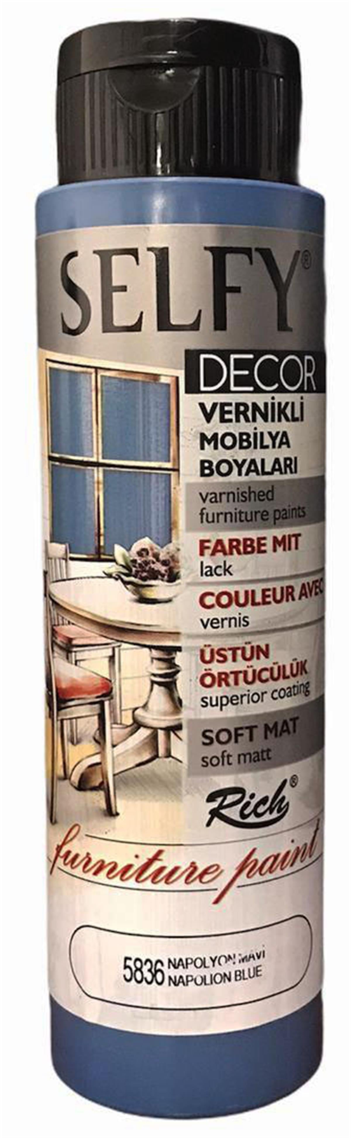 RİCH SELFY DECOR KENDİNDEN VERNİKLİ 500 CC. NAPOLYON MAVİ 5836