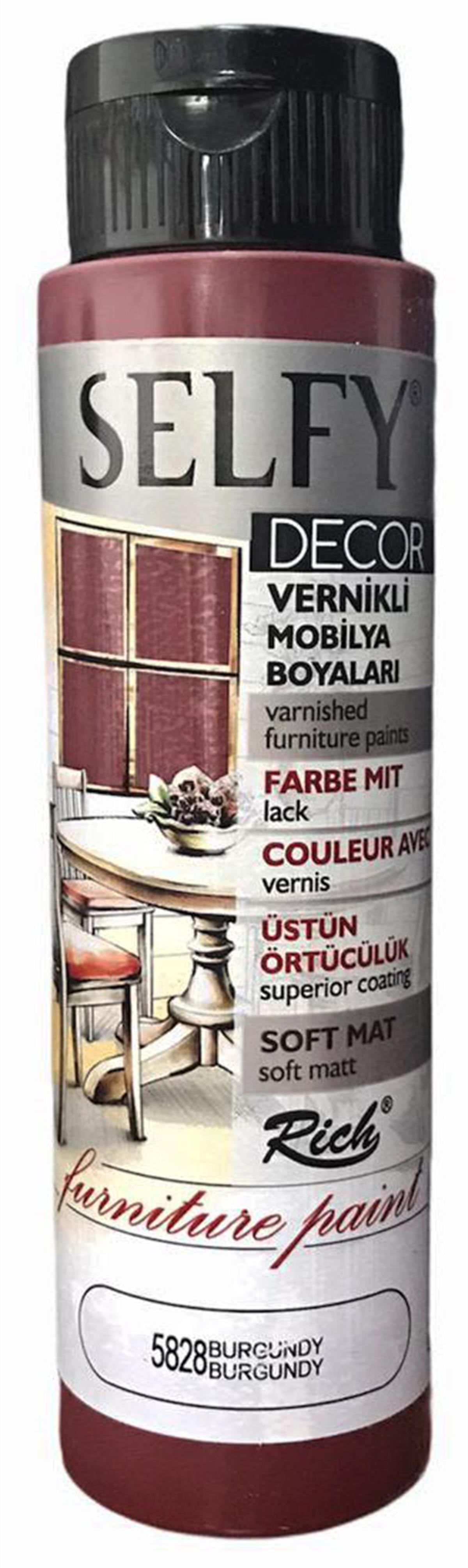 RİCH SELFY DECOR KENDİNDEN VERNİKLİ 500 CC. BURGUNDY 5828