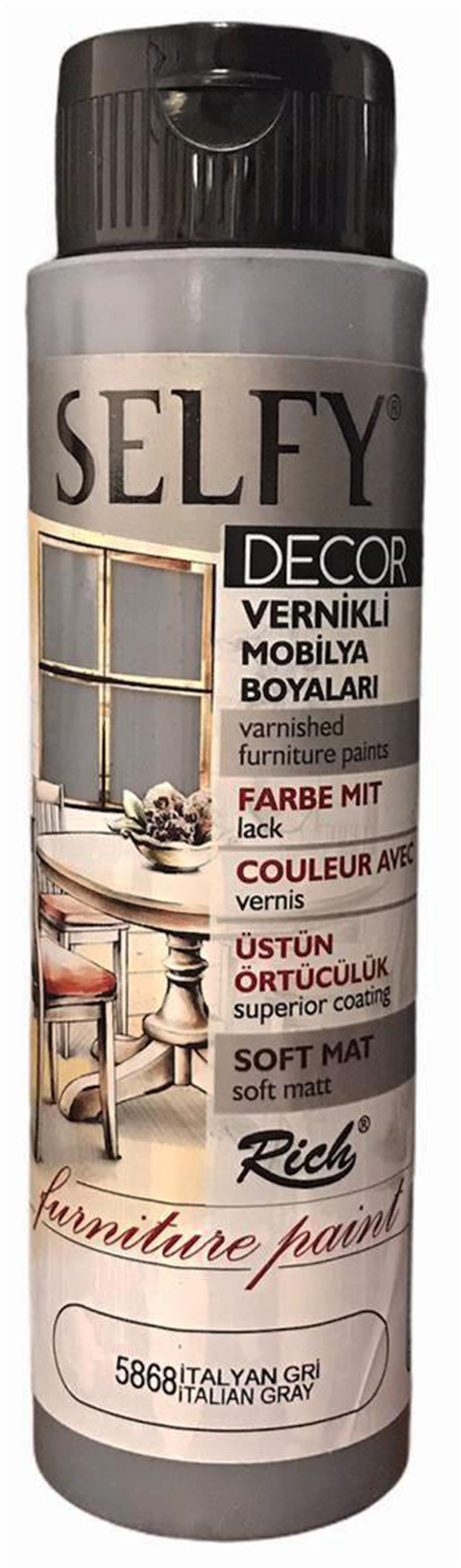 RİCH SELFY DECOR KENDİNDEN VERNİKLİ 500 CC. İTALYAN GRİ 5868