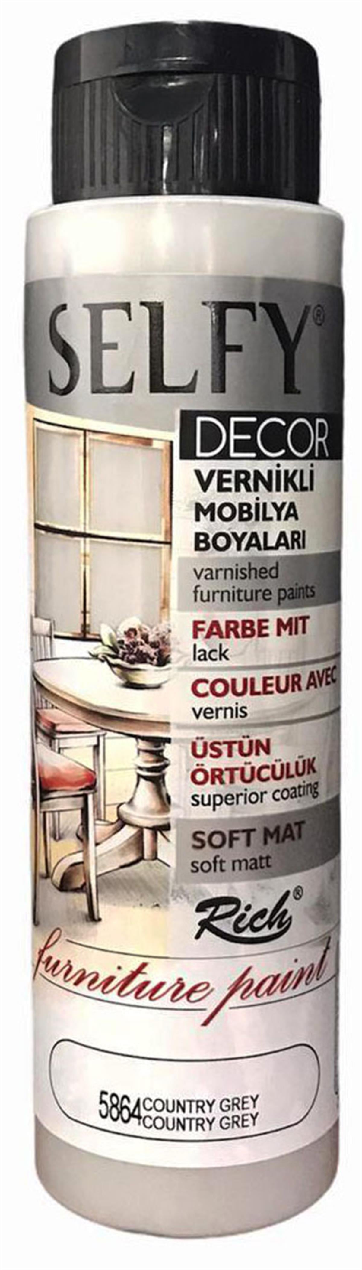 RİCH SELFY DECOR KENDİNDEN VERNİKLİ 500 CC. COUNTRY GREY 5864