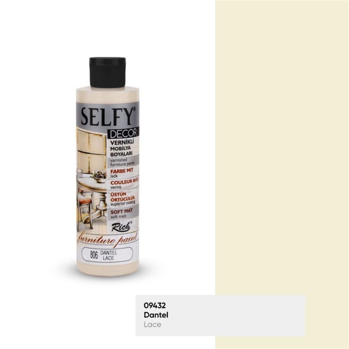 RİCH SELFY DECOR VERNİKLİ BOYA 240 CC. DANTEL