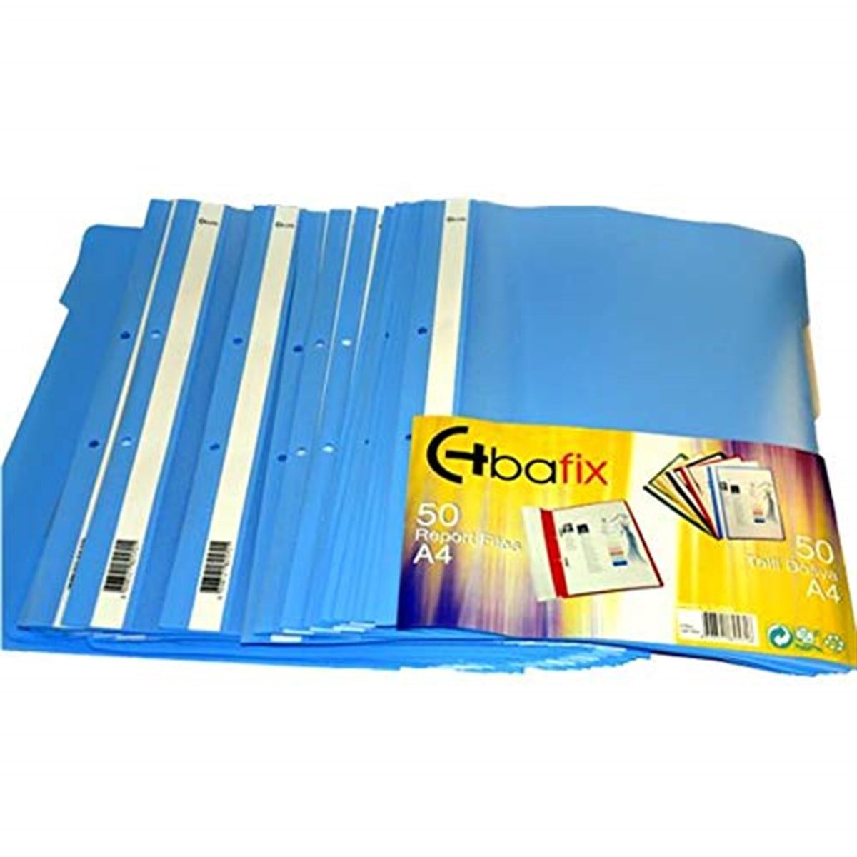 BAFİX TELLİ DOSYA PLASTİK MAVİ A4