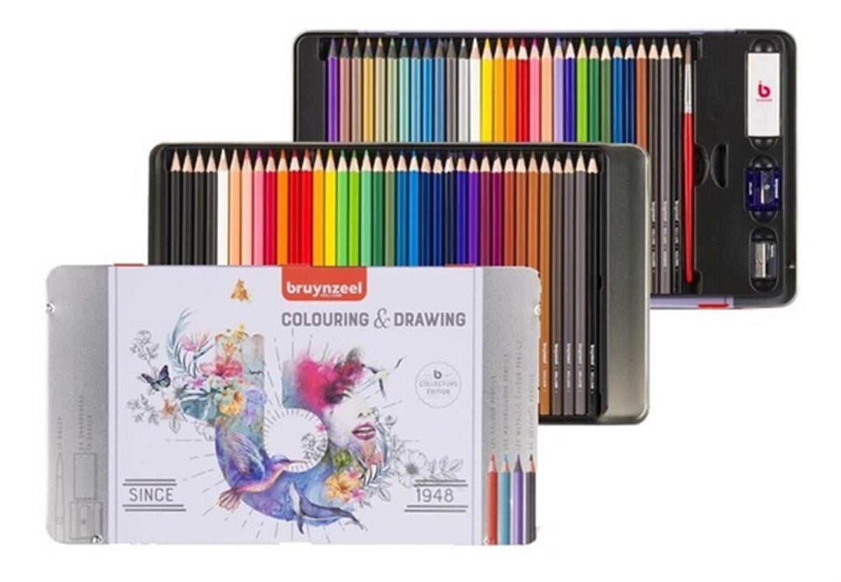 BRUYNZEEL 70'Lİ DRAWING KURU/SULU KALEM BOYA SETİ