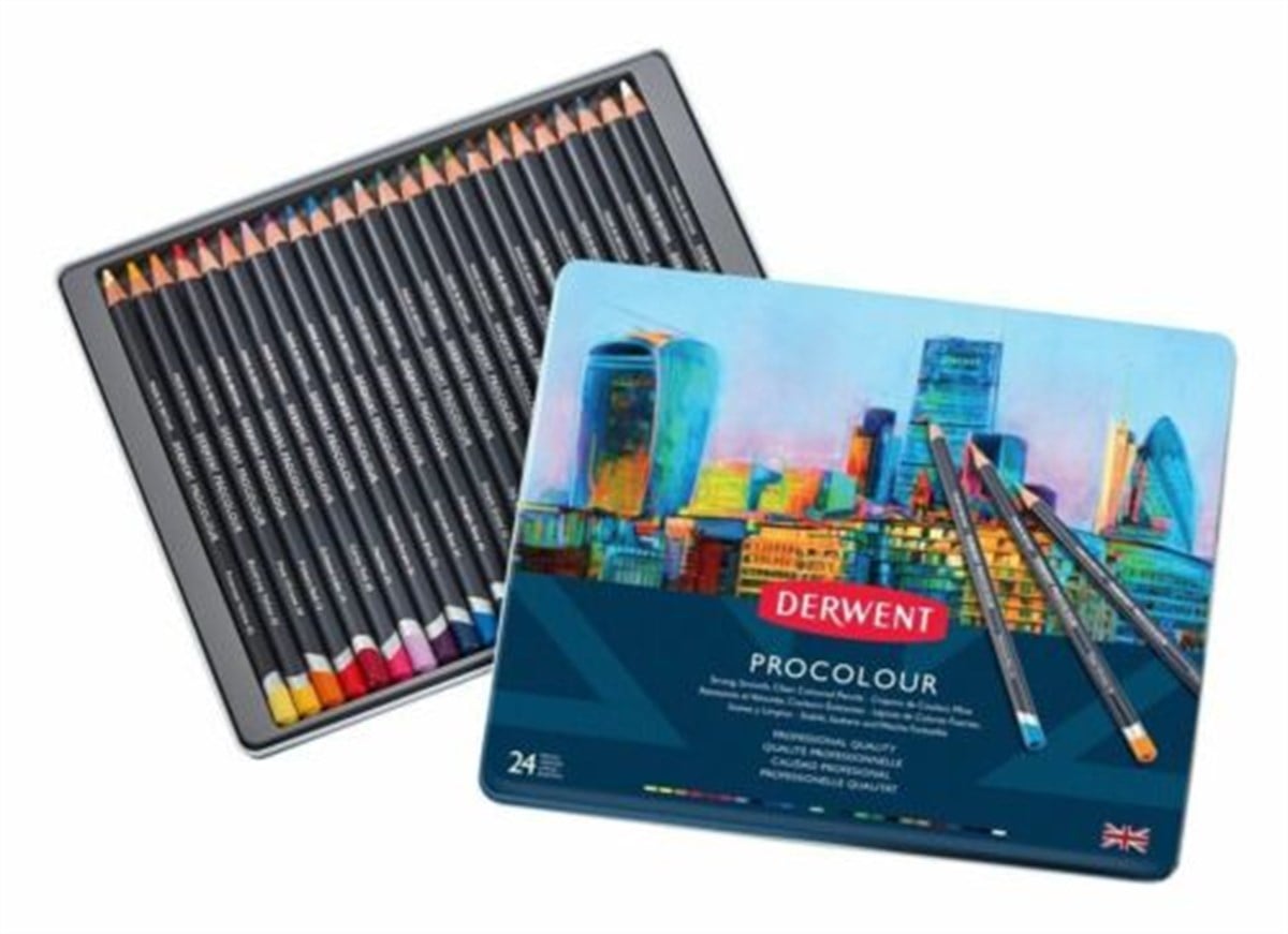DERWENT PROCOLOUR PROFESYONEL KURU BOYA 24 RENK