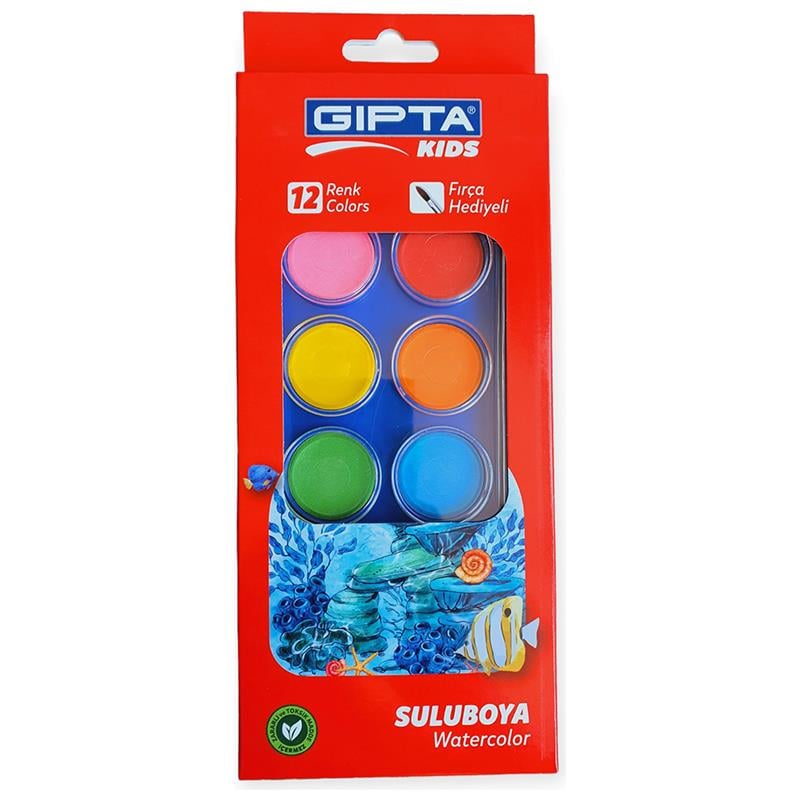GIPTA SULUBOYA 12 RENK BÜYÜK BOY