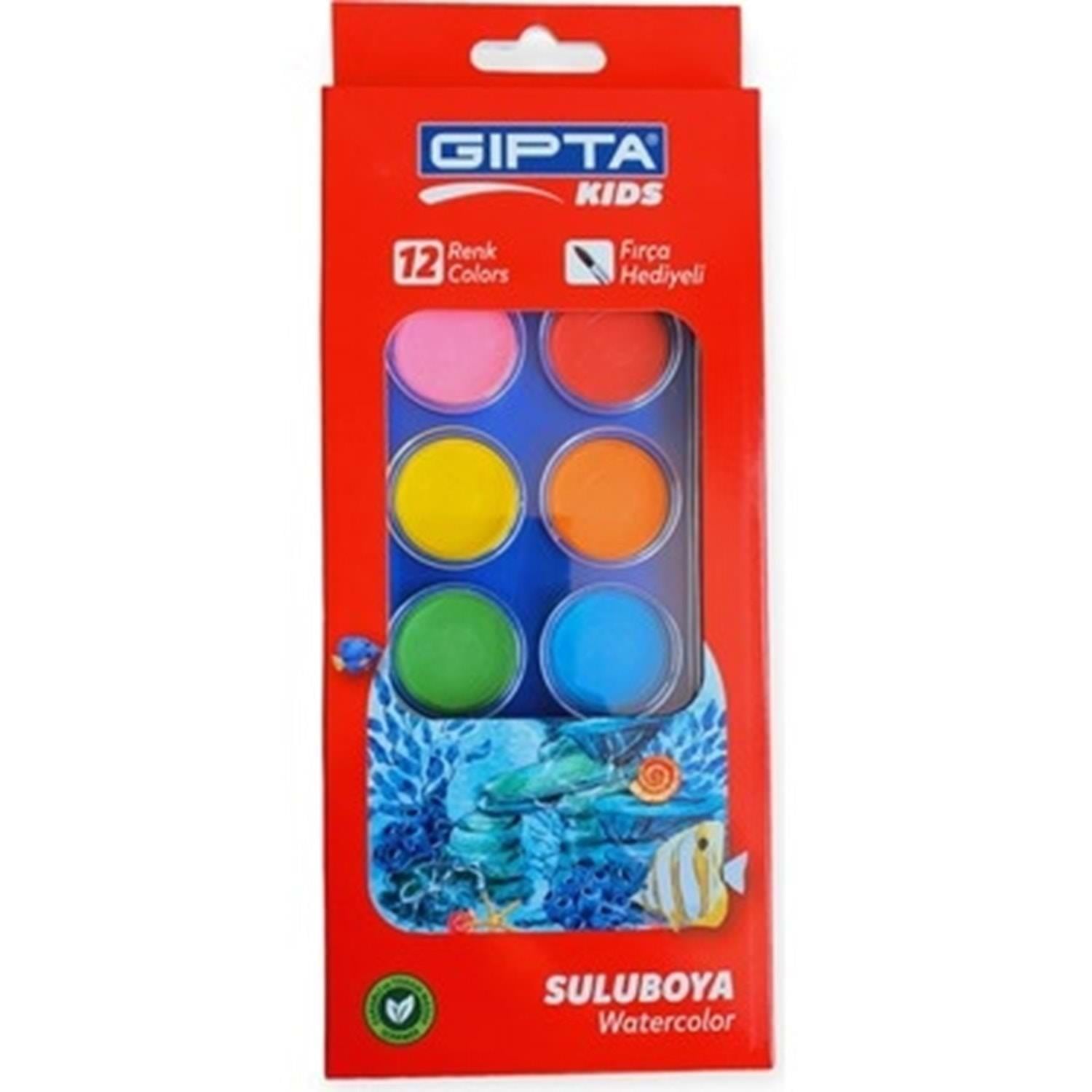 GIPTA SULUBOYA 12 RENK KÜÇÜK BOY