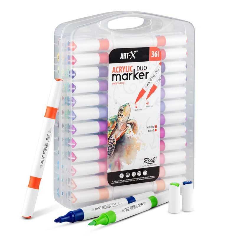 RİCH ART-X ACRYLİC DUO MARKER SET 36 RENK