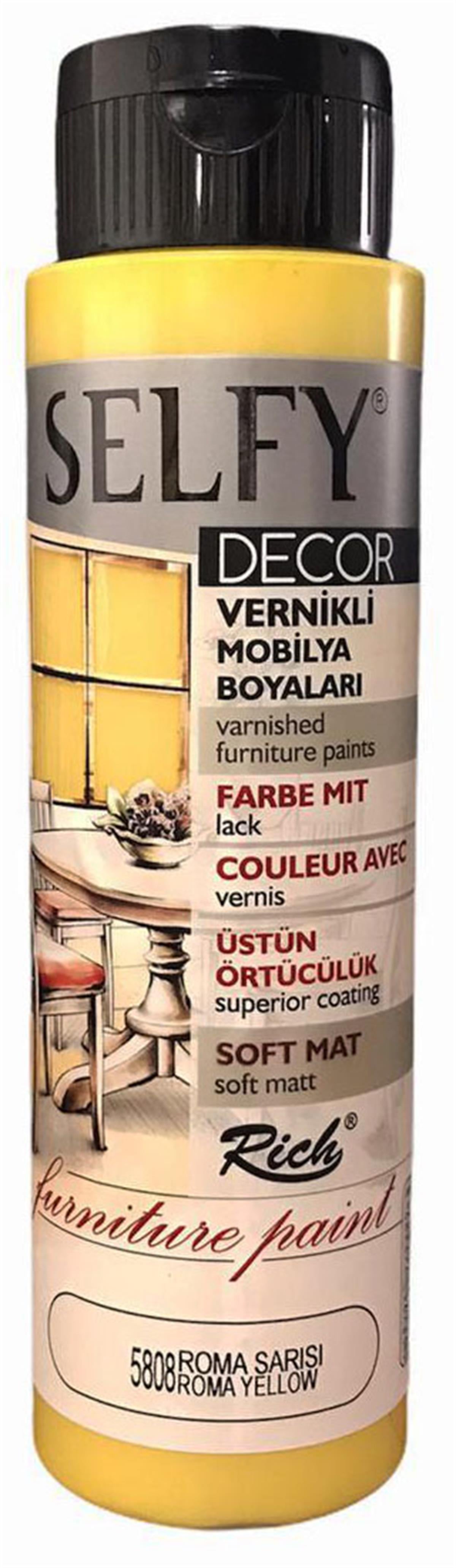RİCH SELFY DECOR KENDİNDEN VERNİKLİ 500 CC. ROMA SARISI 5808