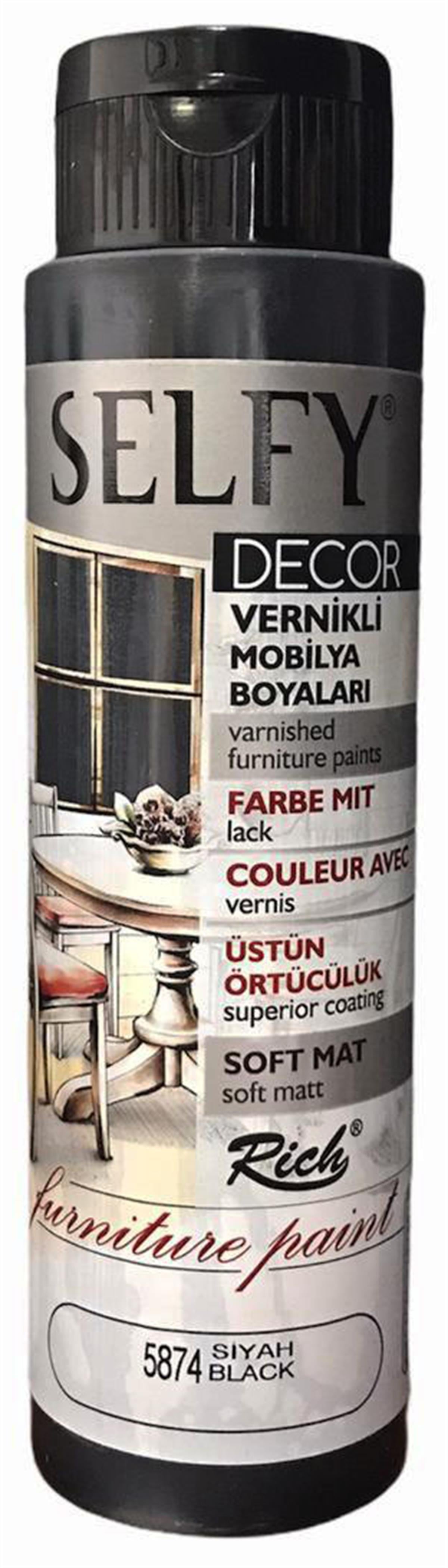 RİCH SELFY DECOR KENDİNDEN VERNİKLİ 500 CC. SİYAH 5874