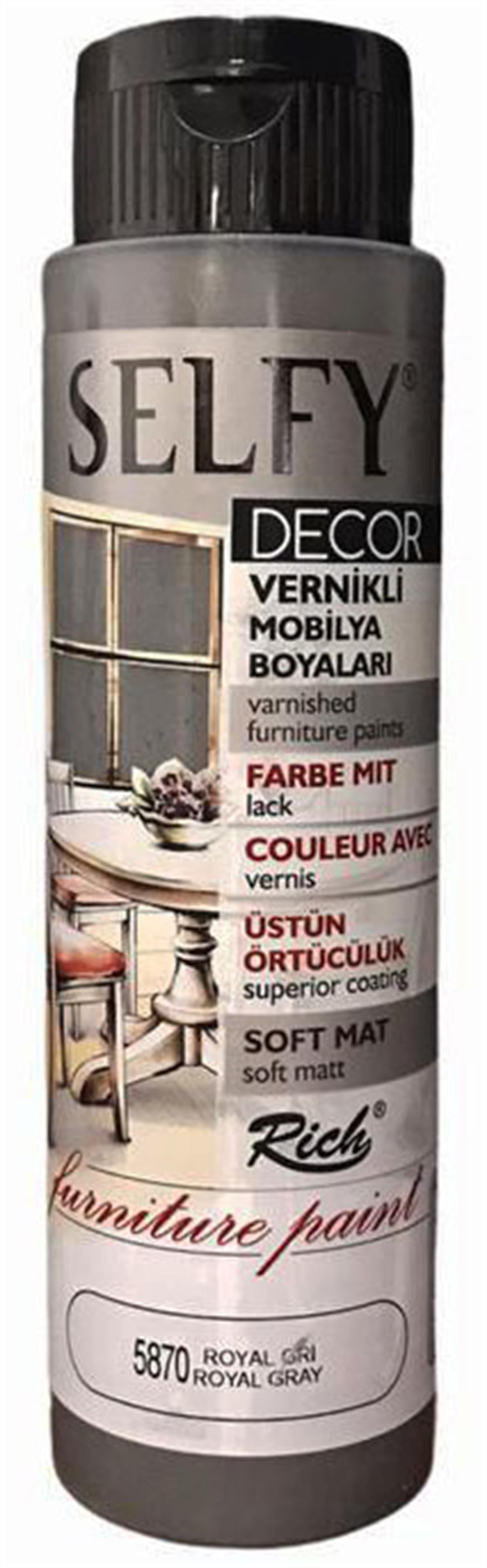 RİCH SELFY DECOR KENDİNDEN VERNİKLİ 500 CC. ROYAL GRİ 5870