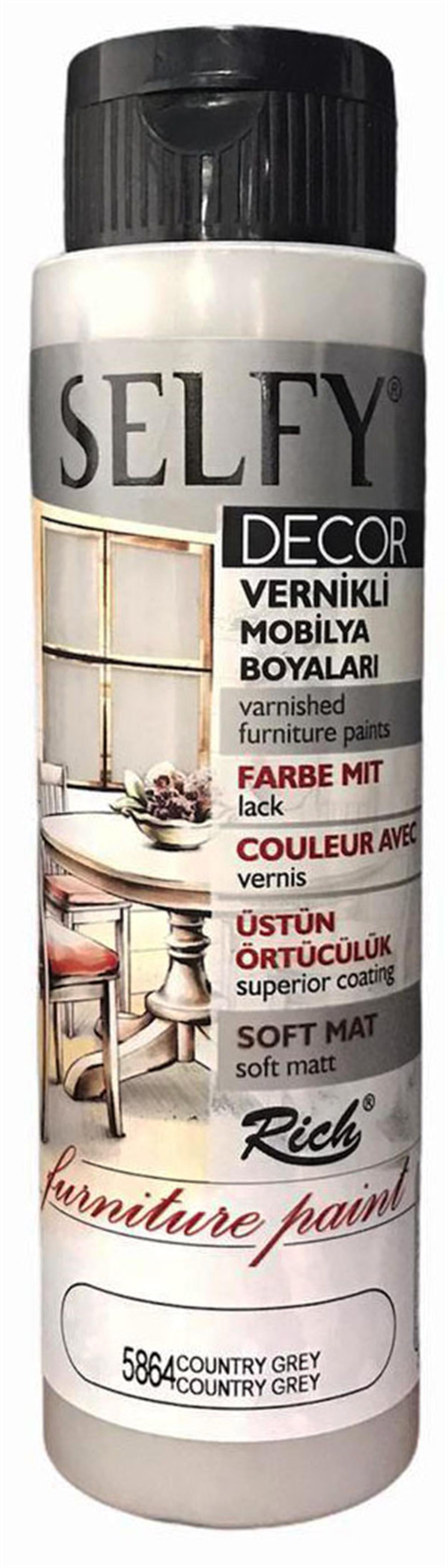 RİCH SELFY DECOR KENDİNDEN VERNİKLİ 500 CC. COUNTRY GREY 5864