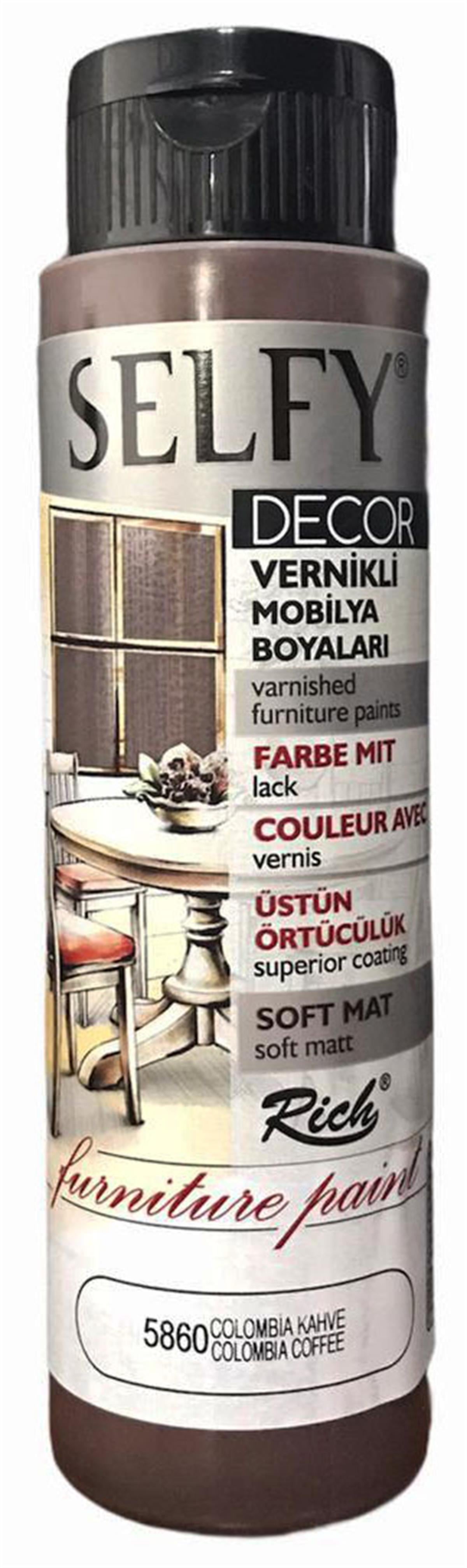 RİCH SELFY DECOR KENDİNDEN VERNİKLİ 500 CC. COLOMBİA KAHVE 5860