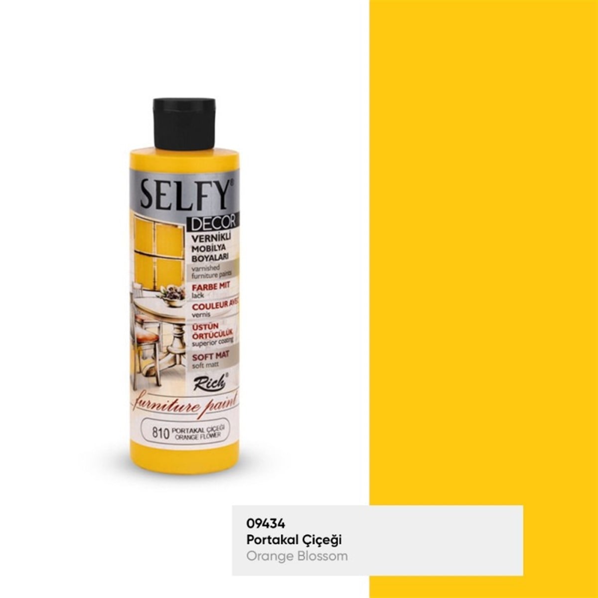 RİCH SELFY DECOR VERNİKLİ BOYA 240 CC. PORTAKAL ÇİÇEĞİ