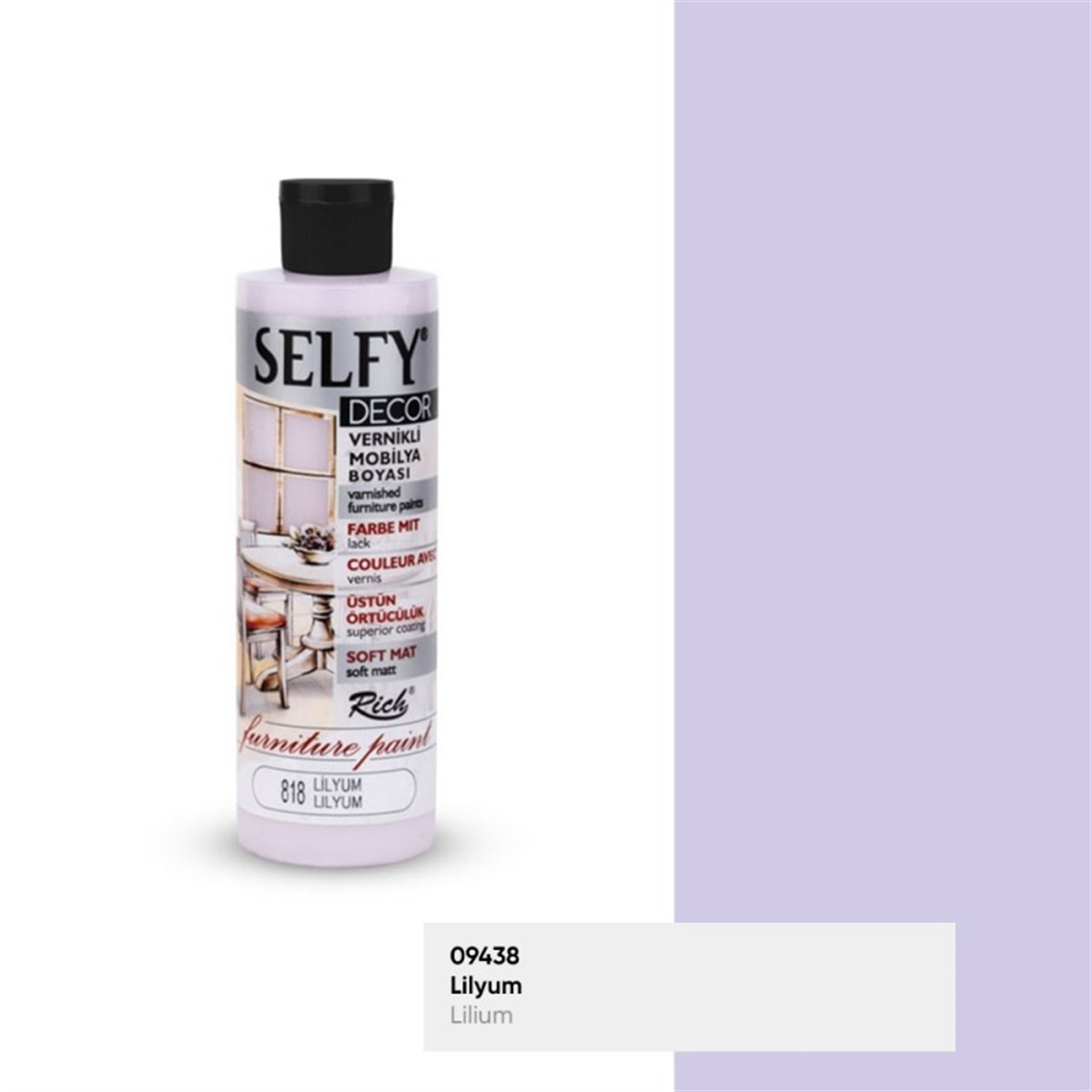 RİCH SELFY DECOR VERNİKLİ BOYA 240 CC. LİLYUM