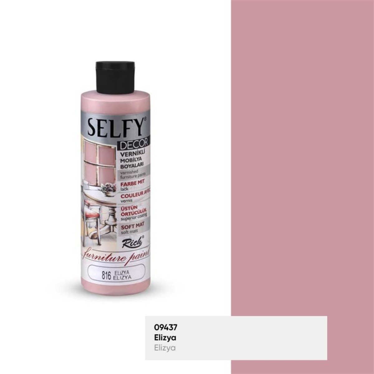 RİCH SELFY DECOR VERNİKLİ BOYA 240 CC. ELİZYA
