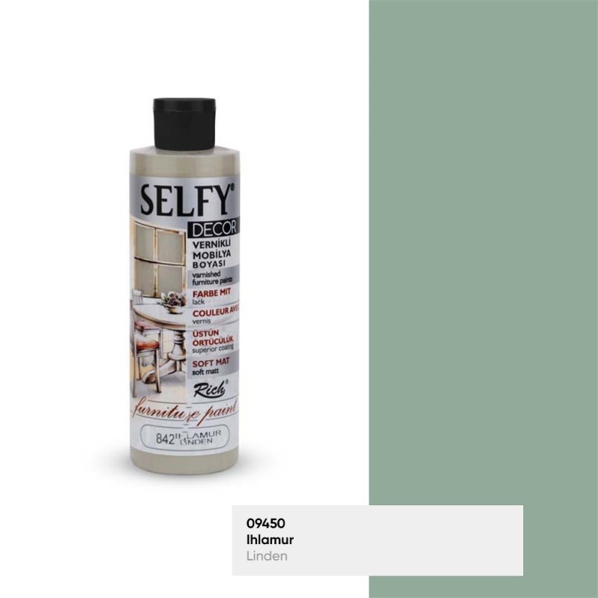 RİCH SELFY DECOR VERNİKLİ BOYA 240 CC. IHLAMUR
