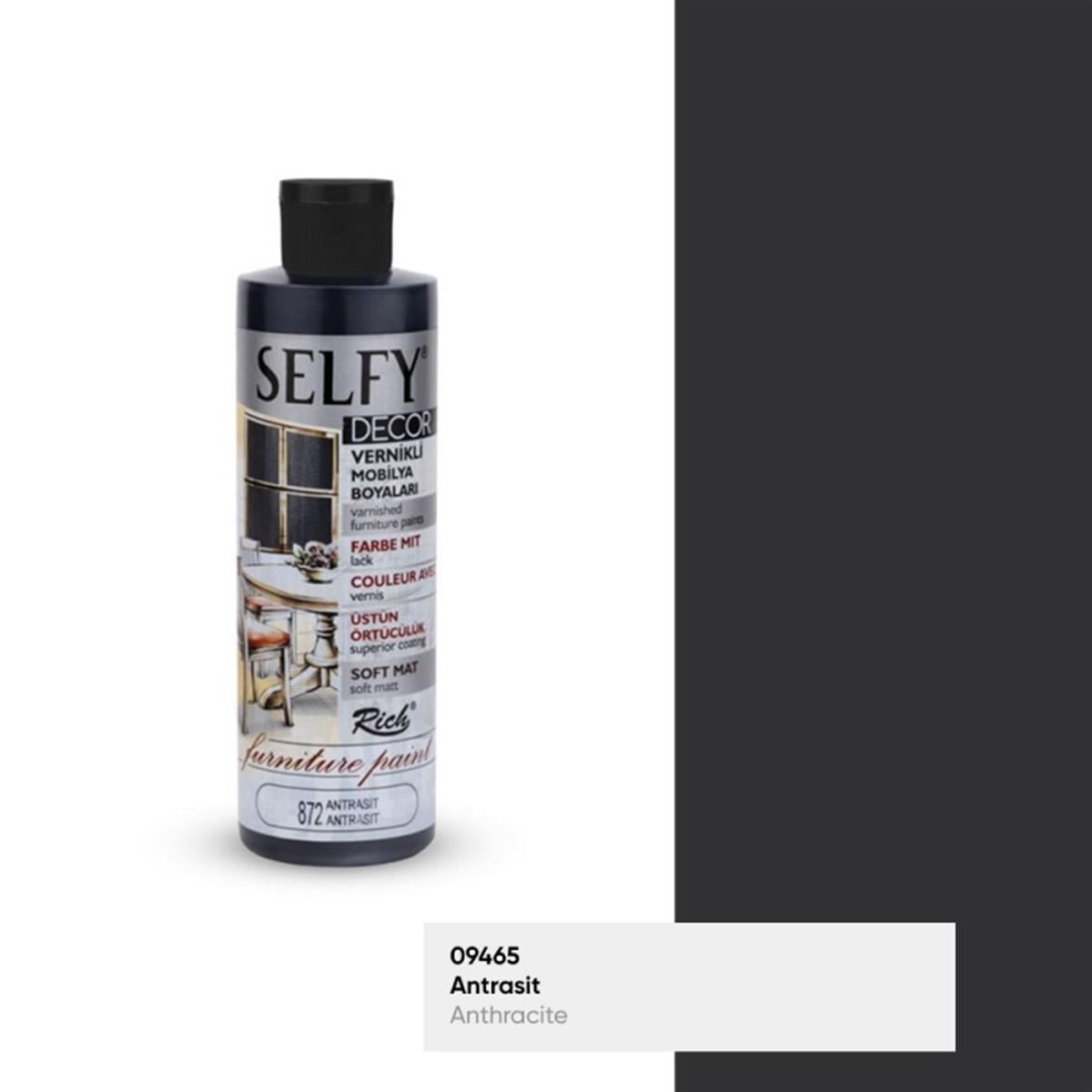RİCH SELFY DECOR VERNİKLİ BOYA 240 CC. ANTRASİT