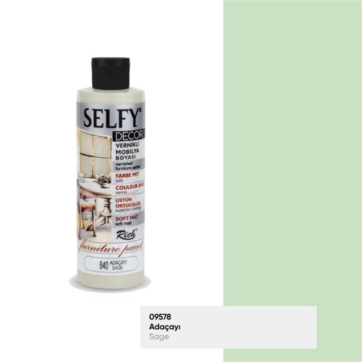 RİCH SELFY DECOR VERNİKLİ BOYA 240 CC. ADAÇAYI