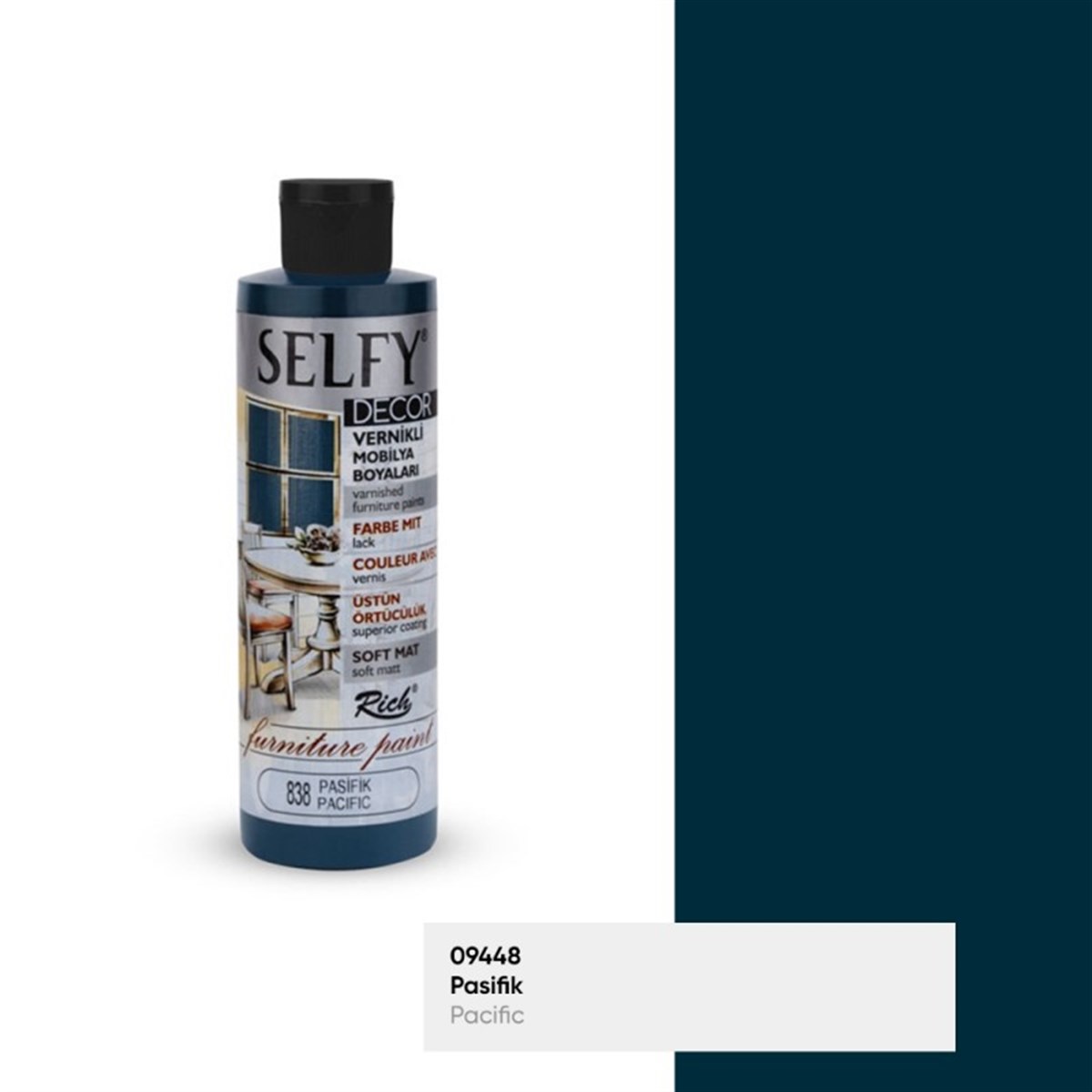 RİCH SELFY DECOR VERNİKLİ BOYA 240 CC. PASİFİK