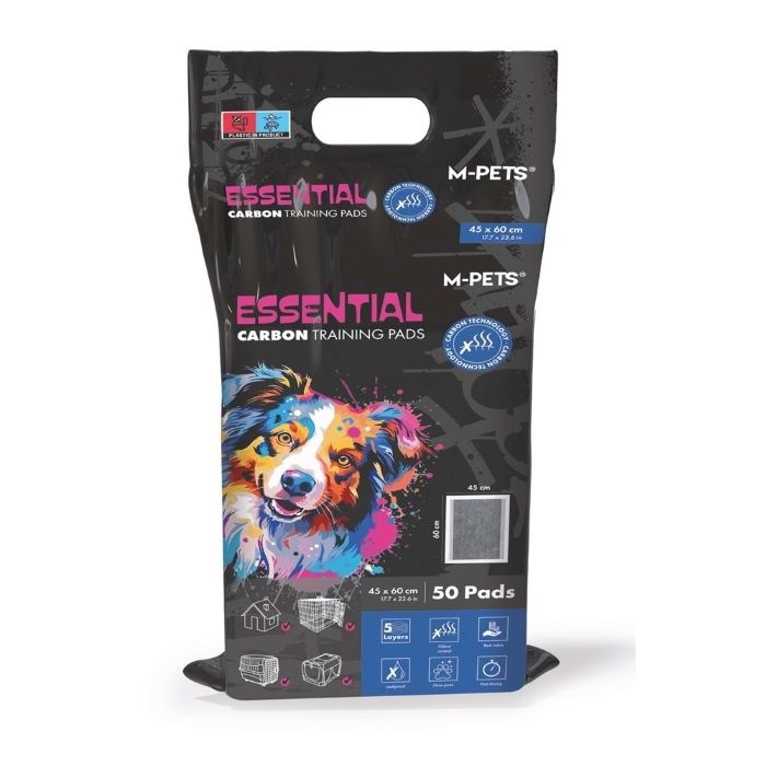 10174499 M-PETS ESSENTIAL CARBONLU YAPIŞKANLI ÇİŞ PEDİ 45X60CM 50Lİ