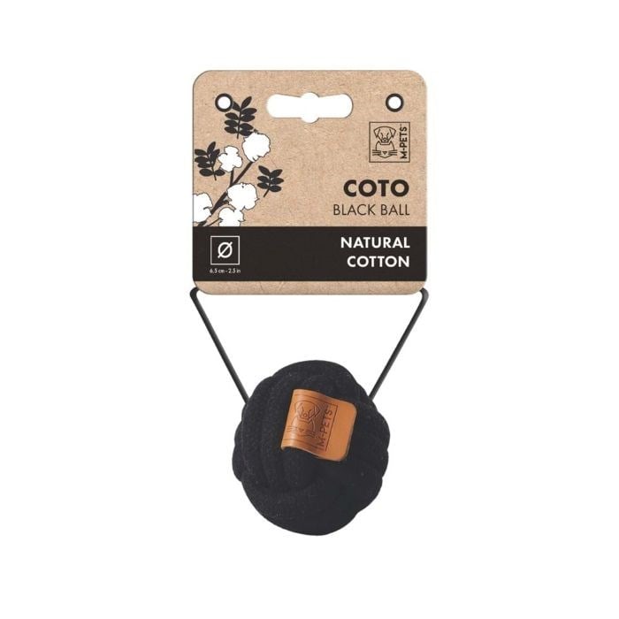10647608 M-PETS COTO BLACK BALL 6,5CM ÖRGÜ TOP OYUNCAK