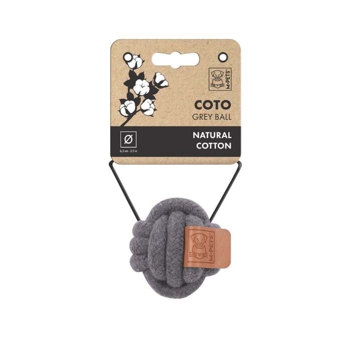 10652113 M-PETS COTO GREY BALL 6,5CM ÖRGÜ TOP OYUNCAK