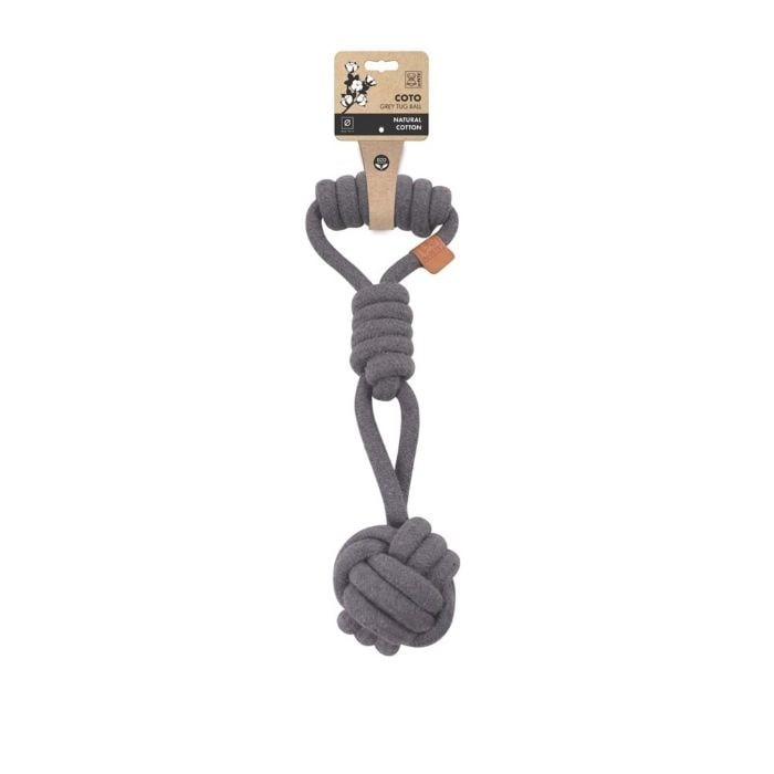 10653513 M-PETS COTO GREY TUG BALL 36CM ÖRGÜ OYUNCAK
