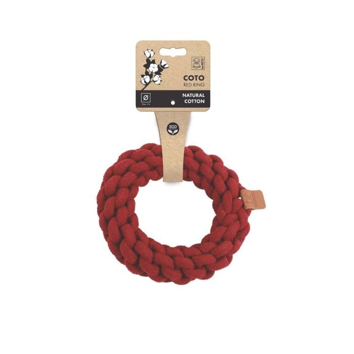 10662805 M-PETS COTO RED RING 18CM ÖRGÜ HALKA OYUNCAK