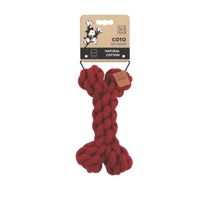10663105 M-PETS COTO RED BONE 19CM ÖRGÜ KEMİK OYUNCAK