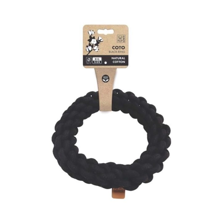 10669208 M-PETS COTO BLACK RING 25CM ÖRGÜ HALKA OYUNCAK