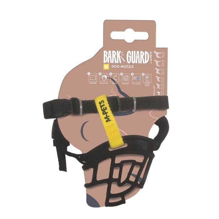 10845399 M-PETS BARK GUARD AĞIZLIK (S) BLACK/YELLOW
