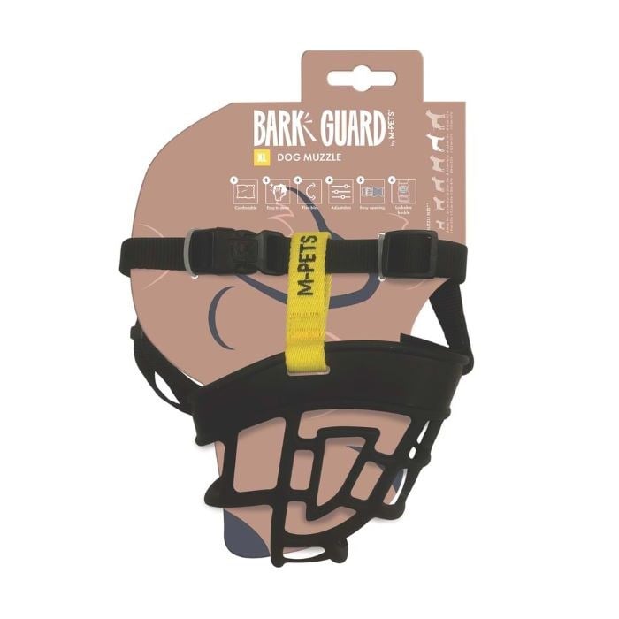 10845699 M-PETS BARK GUARD AĞIZLIK (XL) BLACK/YELLOW