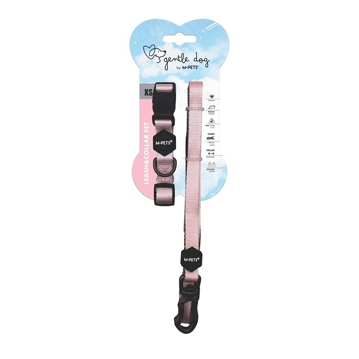 10852899 M-PETS GENTLE DOG BOYUN TASMASI ve GEZDİRME SET (XS) PİNK