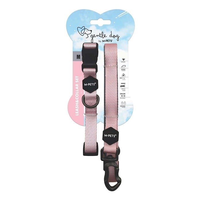 10853499 M-PETS GENTLE DOG BOYUN TASMASI ve GEZDİRME SET (M) PİNK