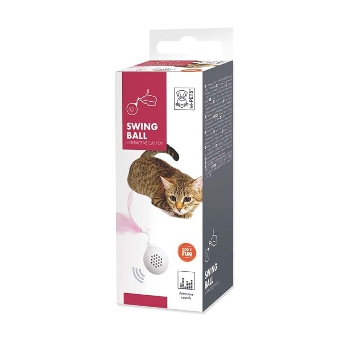20617201 M-PETS SWING BALL İNTERAKTİF KEDİ OYUNCAĞI WHİTE
