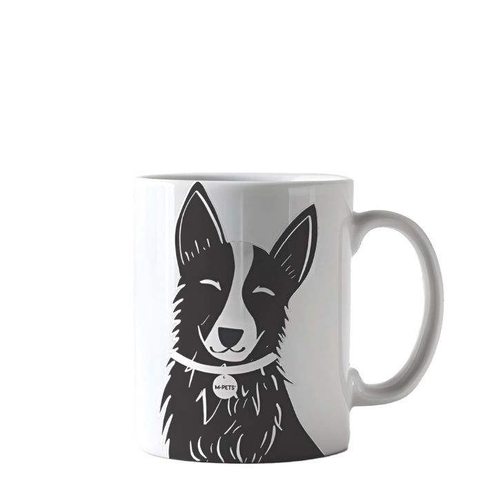 60003999 M-PETS PETJOY LUNA KUPA 350ML BLACK&WHİTE