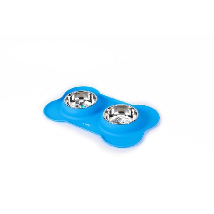 60530899 M-PETS DUET SILICONE MAT MAMA KABI BLUE 2X200ML
