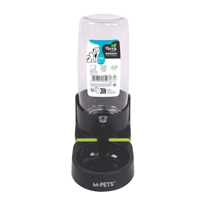 60531099 M-PETS REFRESH SMALL HAZNELİ SU KABI 0.85L BLACK