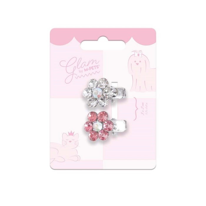 60901499 M-PETS GLAM KÖPEKLER İÇİN AKSESUAR TOKA PİNK/WHİTE