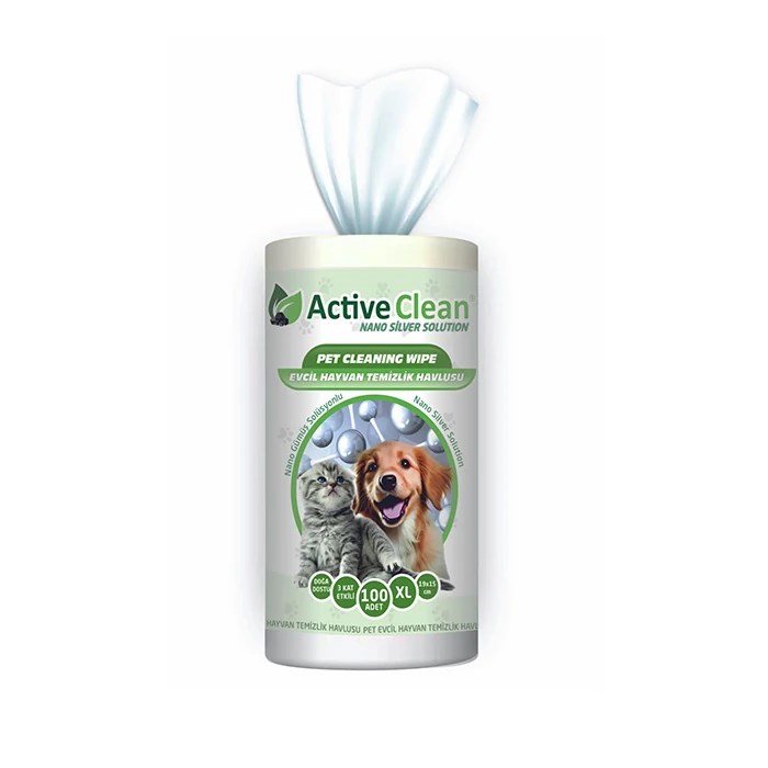 Active Clean Nano Gümüş Solüsyonlu Evcil Hayvan Havlusu