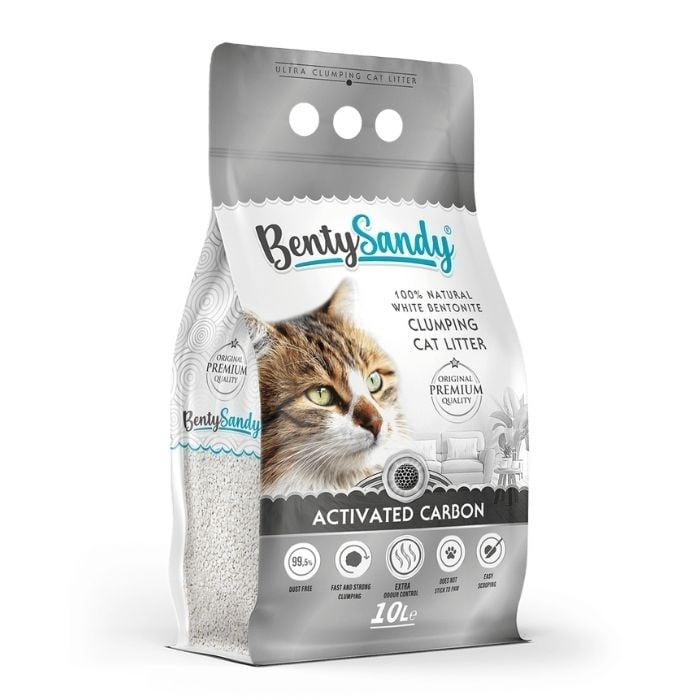 BentySandy 10 Lt Aktif Carbonlu İnce Taneli Kedi Kumu