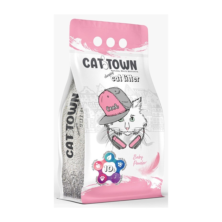 Cat Town 10 Lt Baby Pudralı İnce Tane