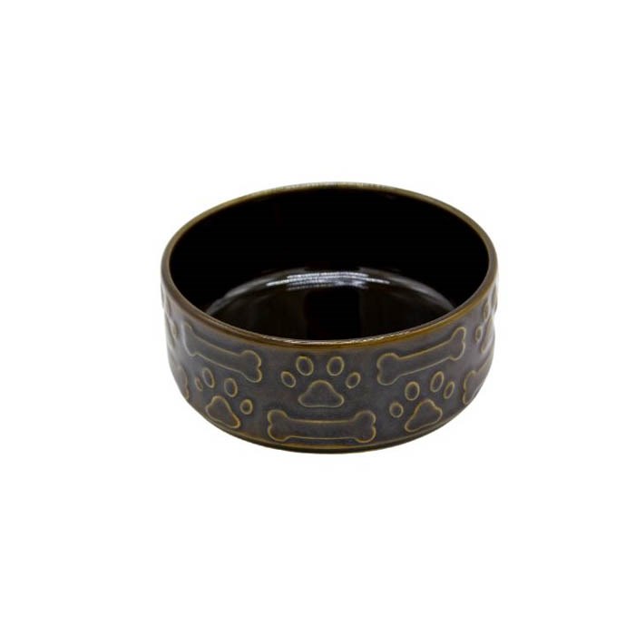 Design Seramik Mama Kabı Oksit Yeşil 14cm