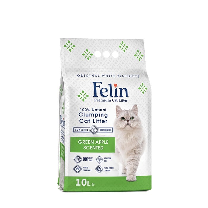 Felin 10 Lt Elmalı Kedi  Kumu