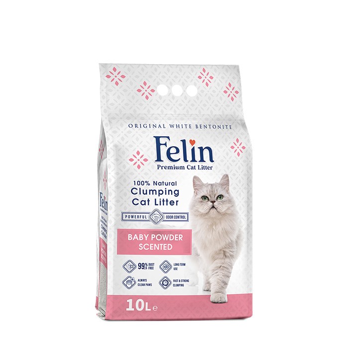 Felin 10 Lt Pudralı Kedi Kumu