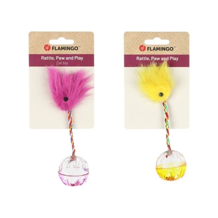 Flamingo Fiba Tüylü Dönen Plastik Top