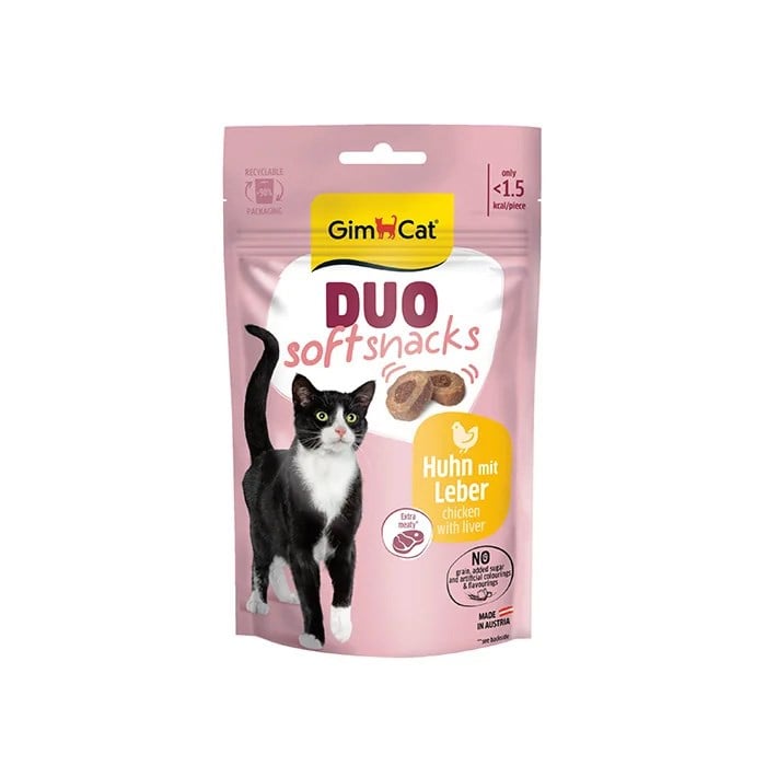 Gimcat Kedi Ödül 50gr Duo Soft Snacks Chicken With Liver